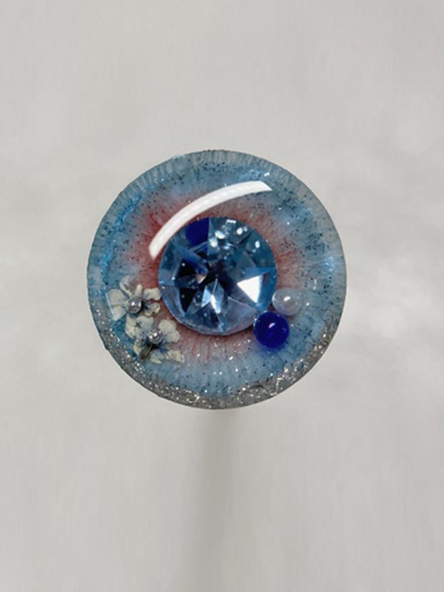 Handmade Blythe Eyechips, Blue Tone, Flower