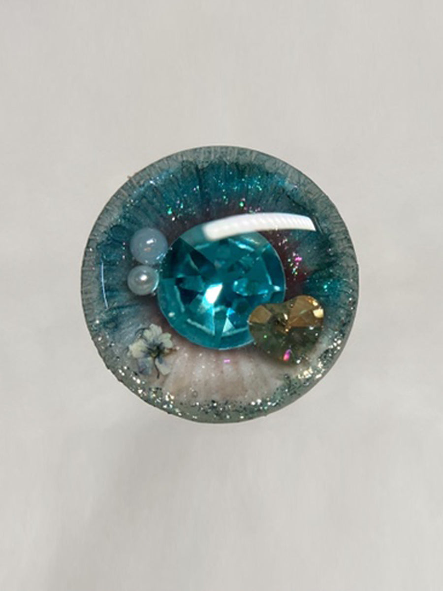 Handmade Blythe Eyechips, Blue Tone, Sea