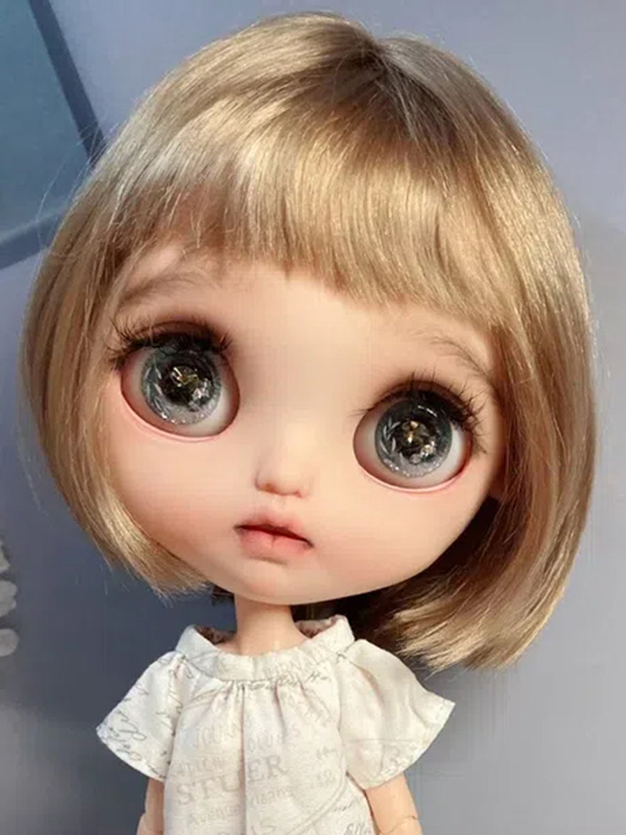 Handmade Blythe Eyechips, Grey Tone, Leaves