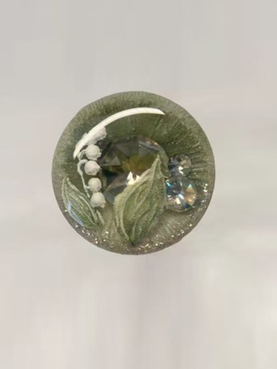 Handmade Blythe Eyechips, Green Tone, Lily of the Valley