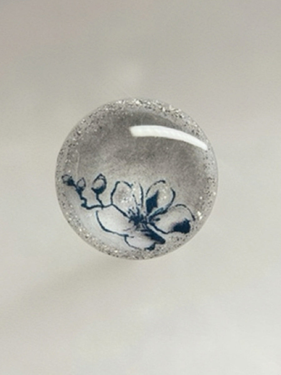 Handmade Blythe Eyechips, Grey Tone, Flower