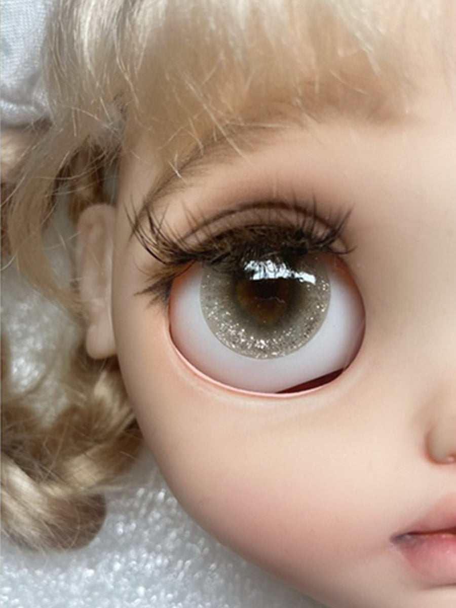 Handmade Blythe Eyechips, Grey Tone, Heart