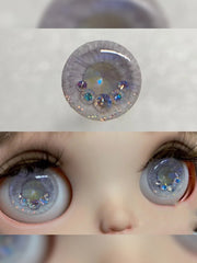 Handmade Blythe Eyechips, White Tone, Moonlight