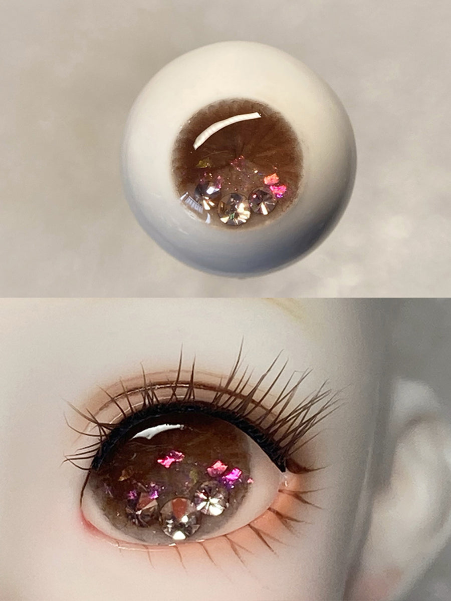 Handmade BJD Eyes, Brown Tone, Crystal