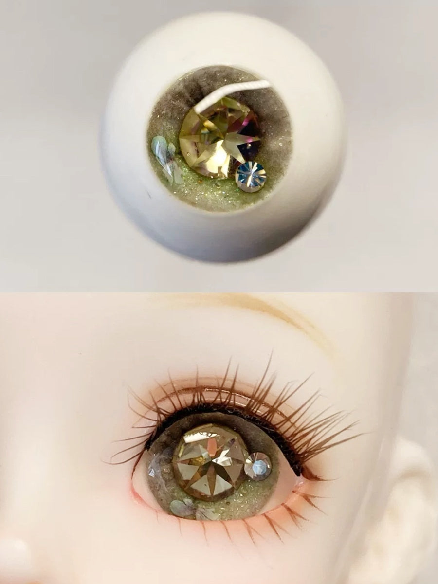 Handmade BJD Eyes, Green Tone, Crystal