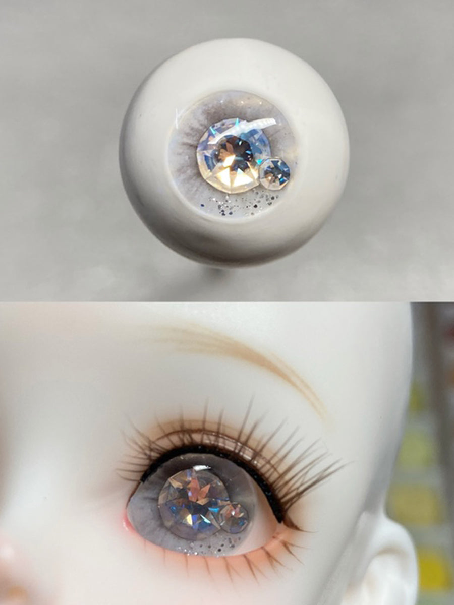 Handmade BJD Eyes, White Tone, Crystal