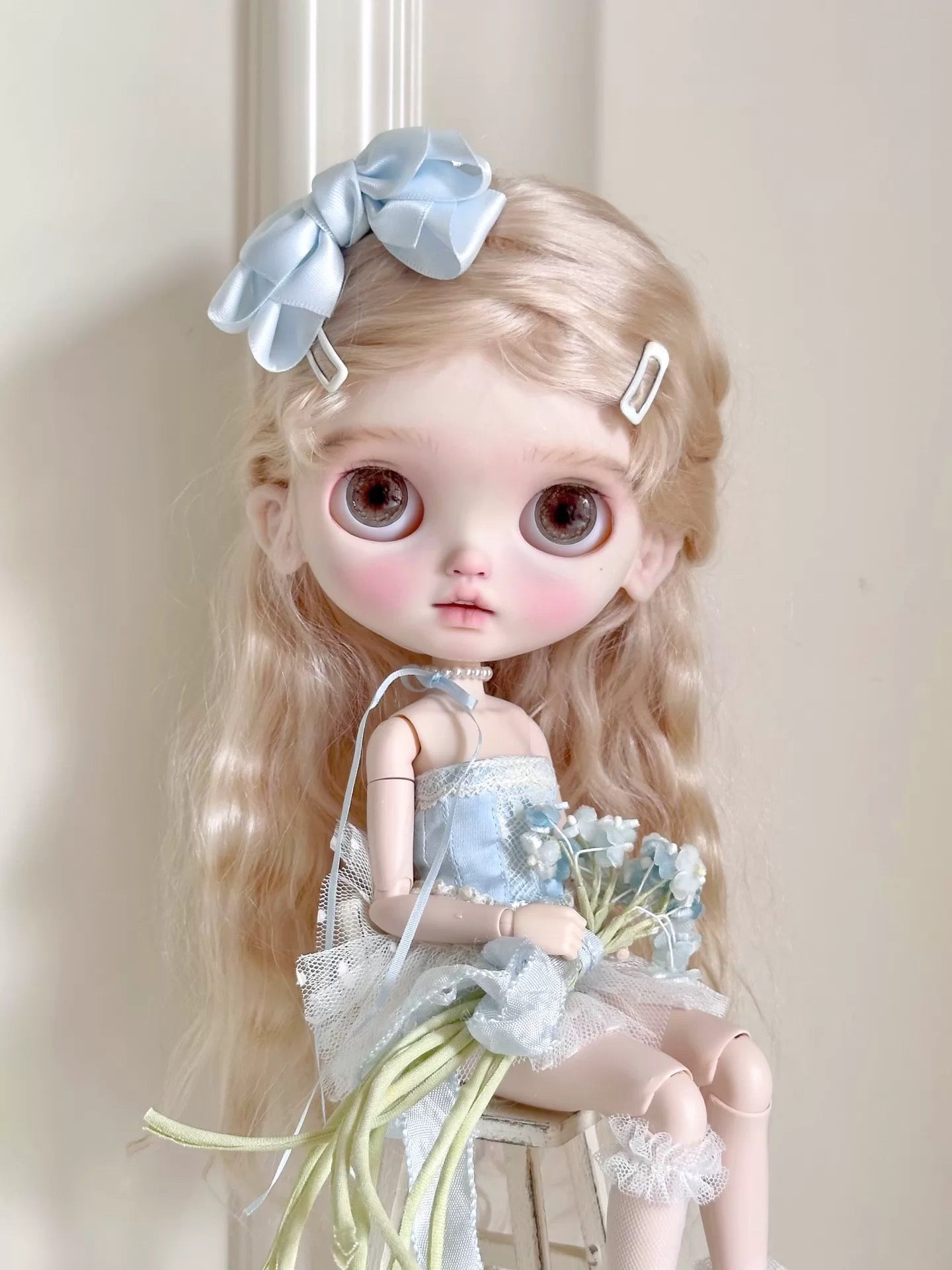 Iris Custom Blythe OOAK - Blue Sweet Doll - ToastDoll