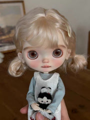 Cute Girl Custom Blythe OOAK - Blue Sweet Doll - ToastDoll