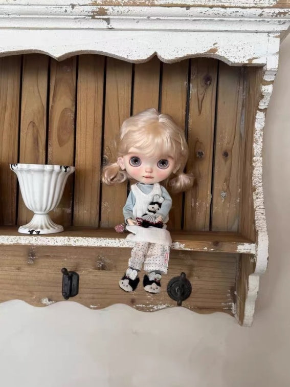 Cute Girl Custom Blythe OOAK - Blue Sweet Doll - ToastDoll