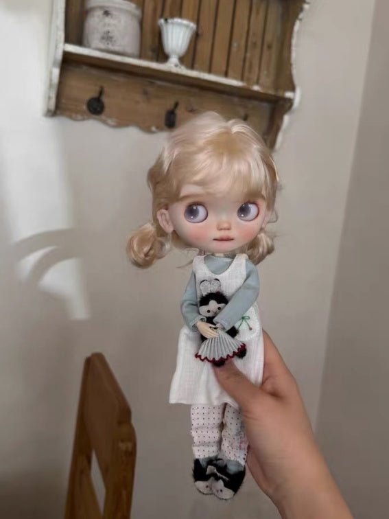 Cute Girl Custom Blythe OOAK - Blue Sweet Doll - ToastDoll