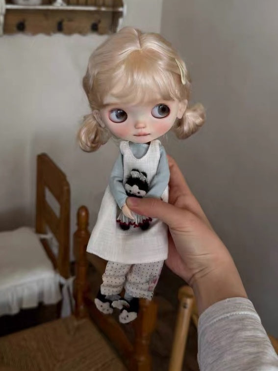 Cute Girl Custom Blythe OOAK - Blue Sweet Doll - ToastDoll