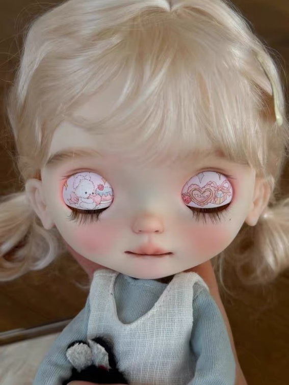 Cute Girl Custom Blythe OOAK - Blue Sweet Doll - ToastDoll