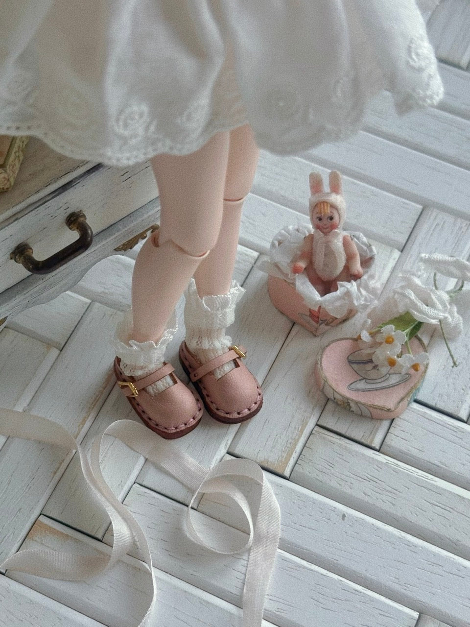 Vintage Cute Blythe Mary Janes - Handmade Doll Shoes - ToastDoll
