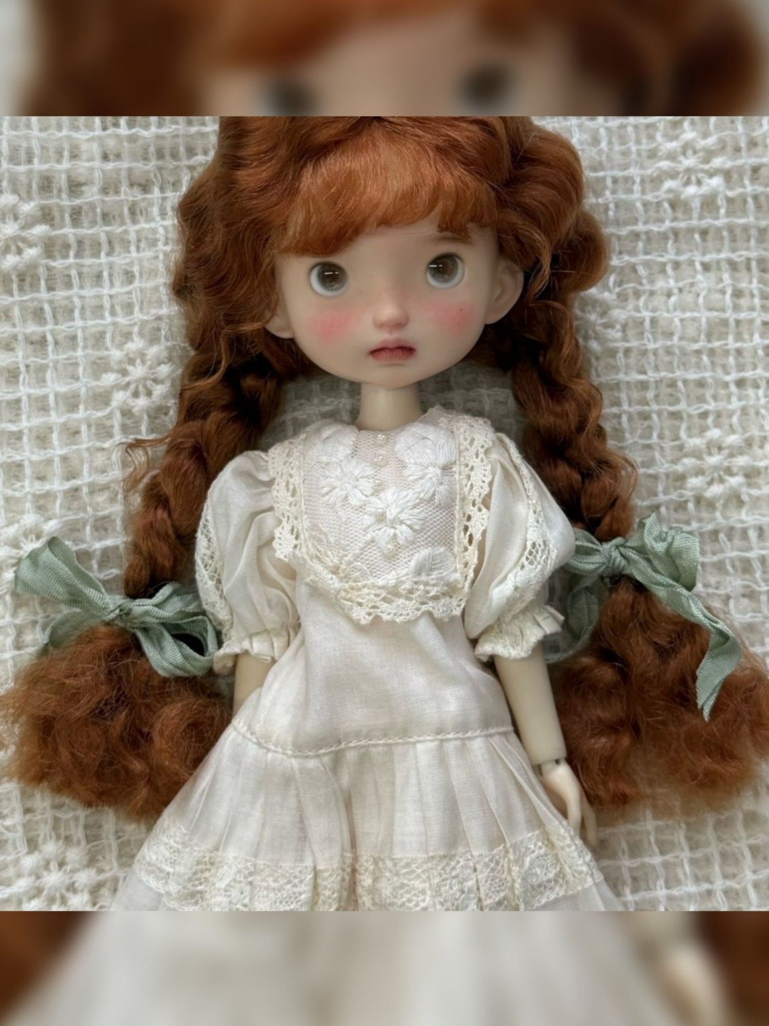 Low Twin Braids With Bangs Handmade 1/6 BJD Wig - ToastDoll