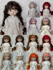 Low Twin Braids With Bangs Handmade 1/6 BJD Wig | ToastDoll