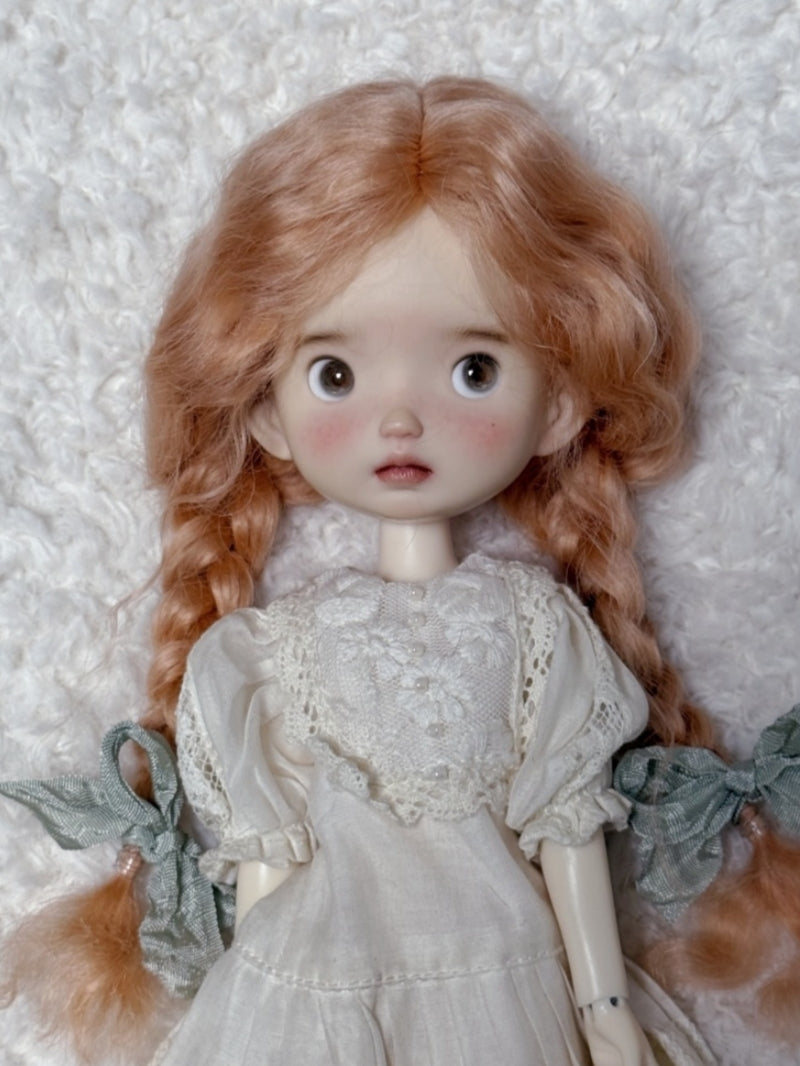 Orange Low Twin Braids Handmade 1/6 BJD Wig | ToastDoll