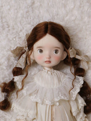 Brown Low Bubble Braids Handmade 1/6 BJD Wig | ToastDoll