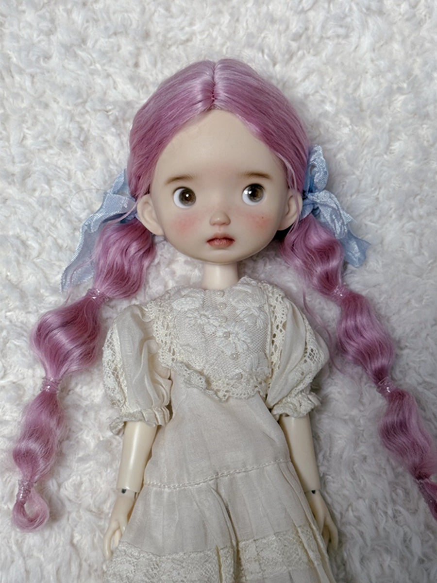 Purple Low Bubble Braids Handmade 1/6 BJD Wig | ToastDoll