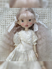 Bangs Low Wavy Fluffy Pigtails Handmade 1/6 BJD Wig - ToastDoll