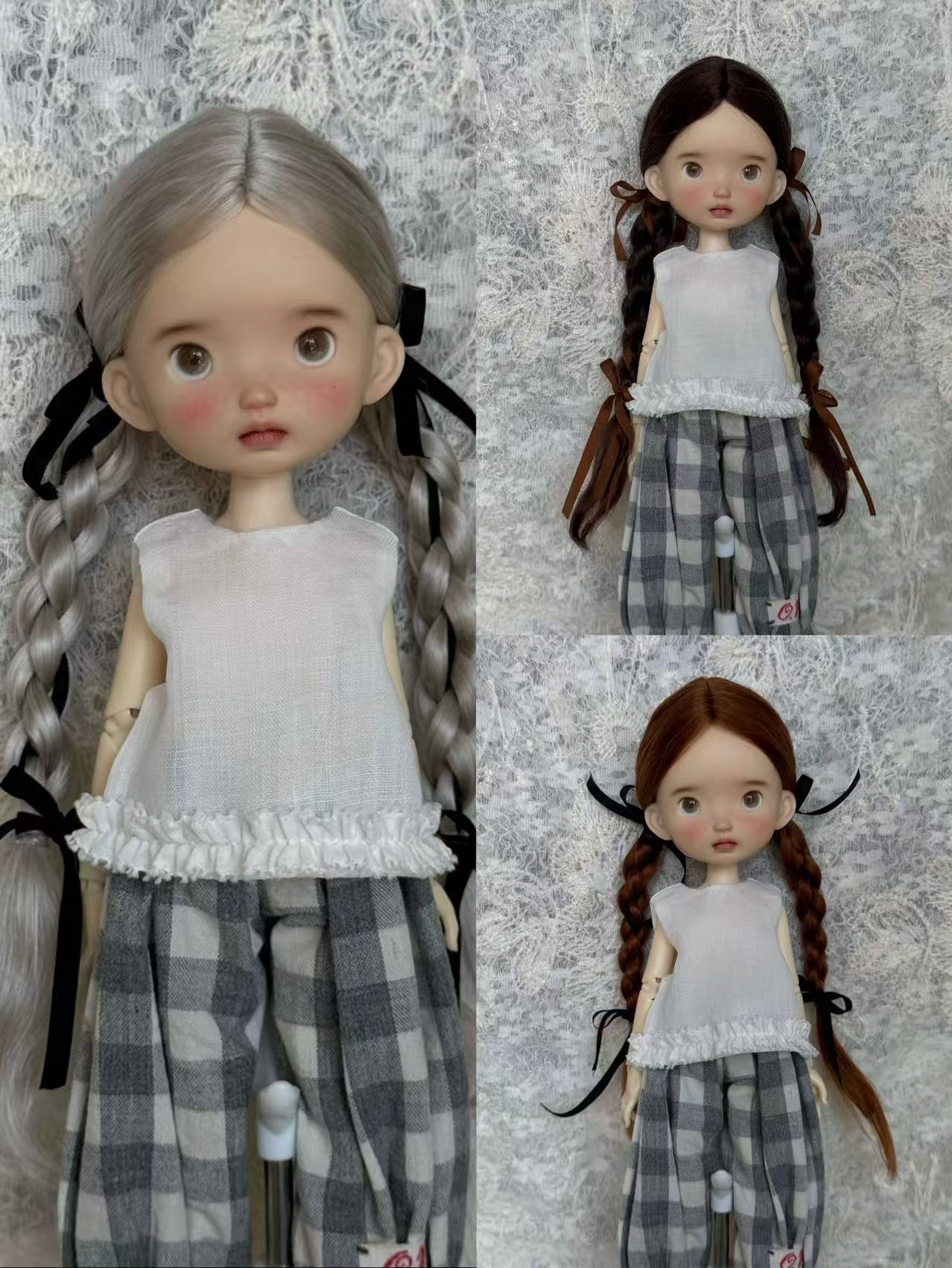 Middle Part Twin Braids BJD Wig | ToastDoll