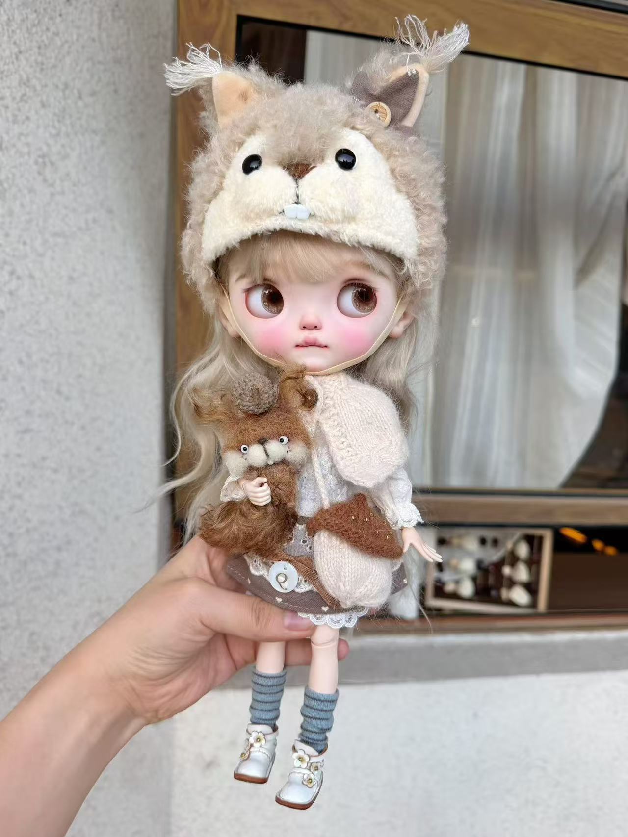 Cute Squirrel Blythe BJD Outfit - Handmade Doll Clothes - ToastDoll