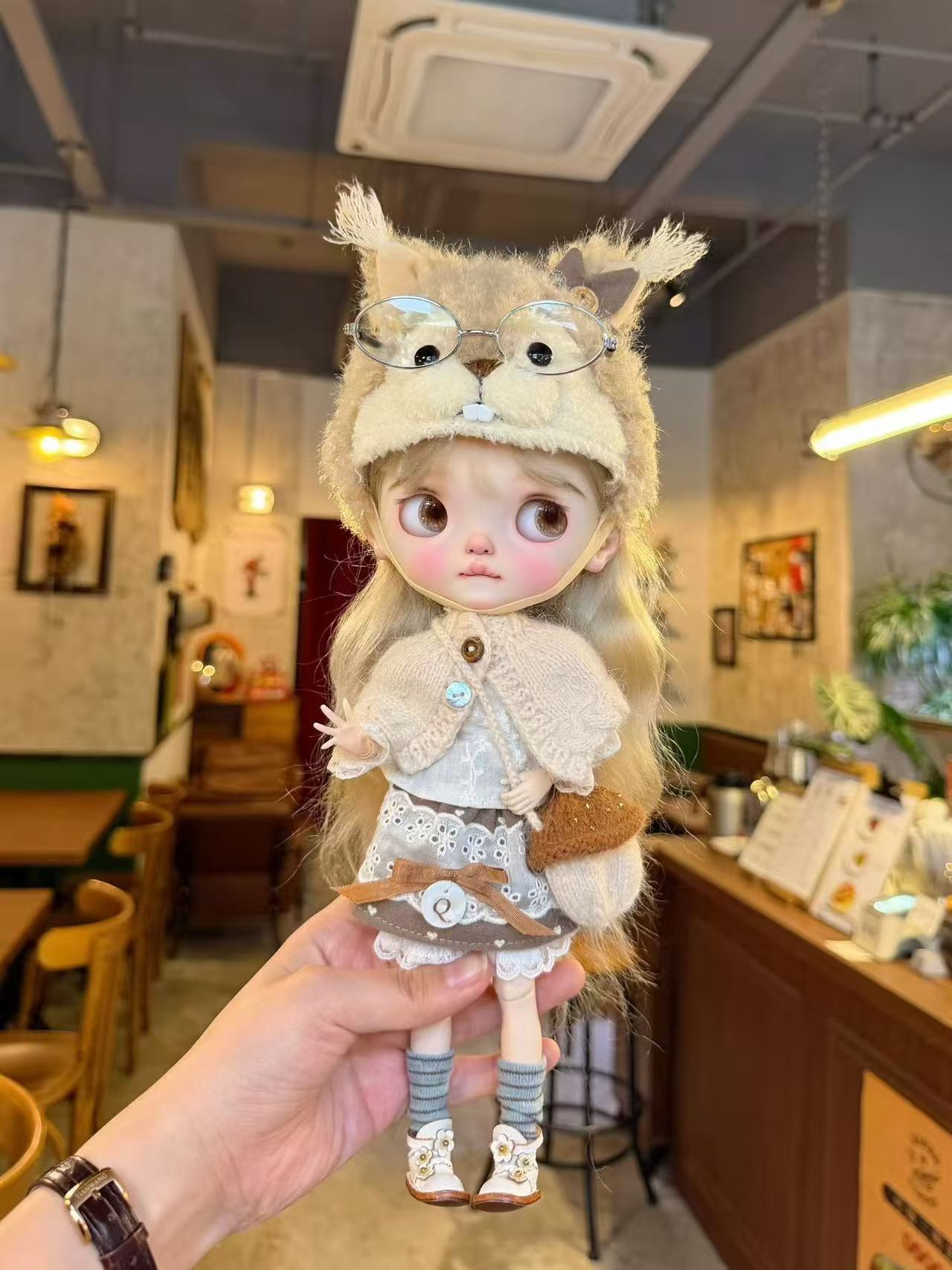 Cute Squirrel Blythe BJD Outfit - Handmade Doll Clothes - ToastDoll