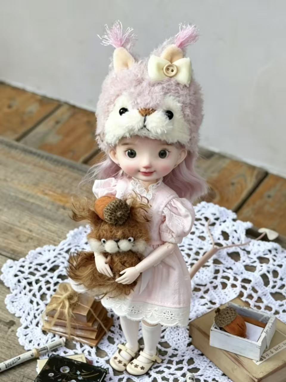 Cute Squirrel Blythe BJD Outfit - Handmade Doll Clothes - ToastDoll