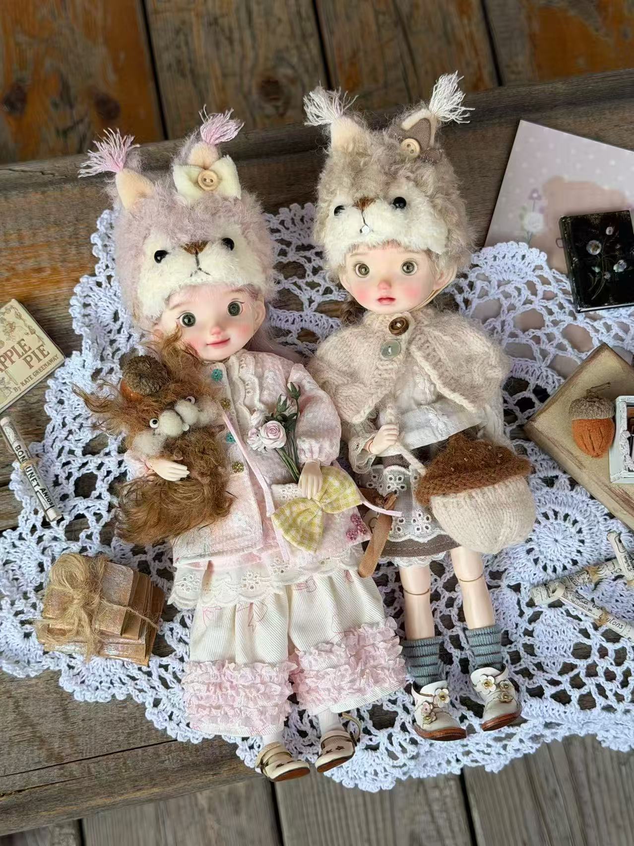 Cute Squirrel Blythe BJD Outfit - Handmade Doll Clothes - ToastDoll