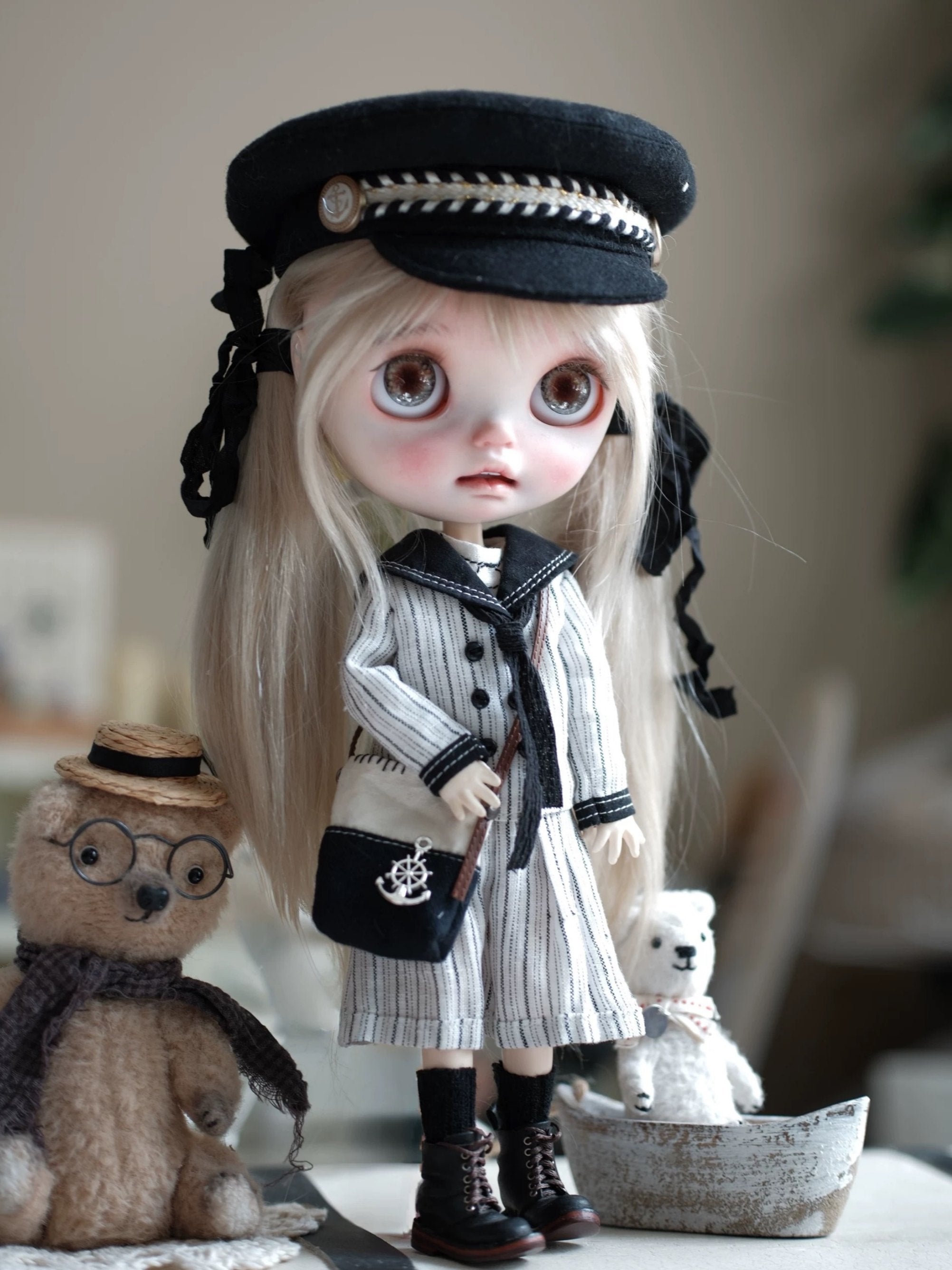 Navy Sailor Blythe Black Outfit | ToastDoll