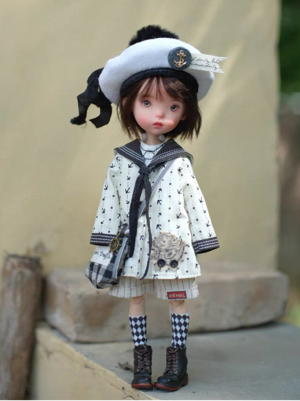 Navy Sailor Blythe 1/6 BJD Outfit- Handmade Doll Clothes - ToastDoll