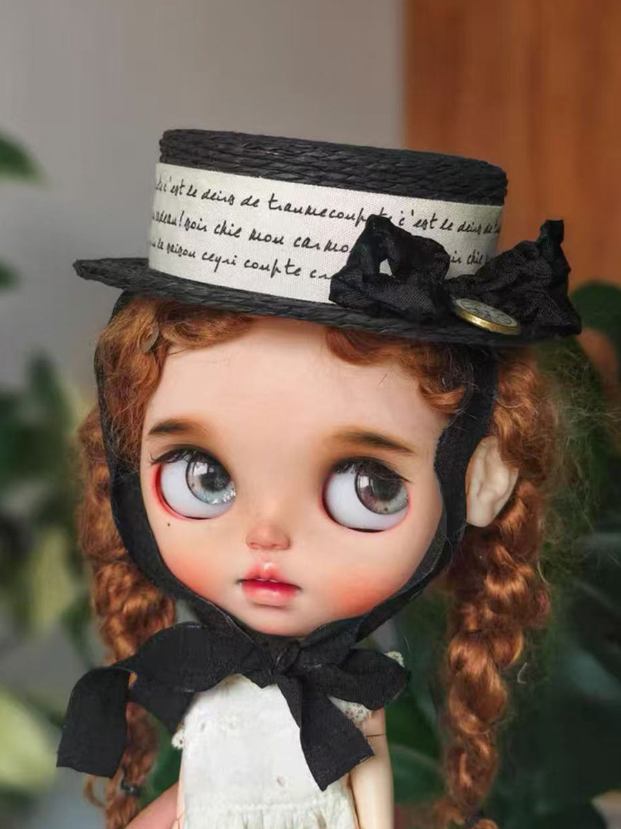 Handmade Blythe/BJD  Hat, Bow Flat Hat