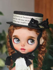 Handmade Blythe/BJD  Hat, Bow Flat Hat