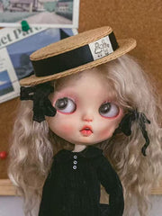 Handmade Blythe/BJD  Hat, Staw Flat Hat