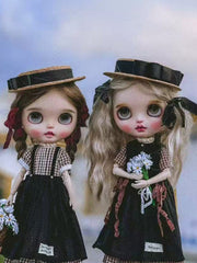 Handmade Blythe/BJD  Hat, Bow Flat Hat