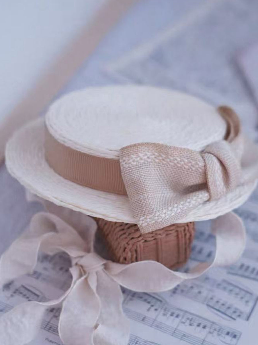 Handmade Blythe/BJD  Hat, Bow Flat Hat