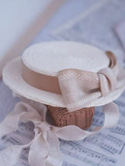 Handmade Blythe/BJD  Hat, Bow Flat Hat