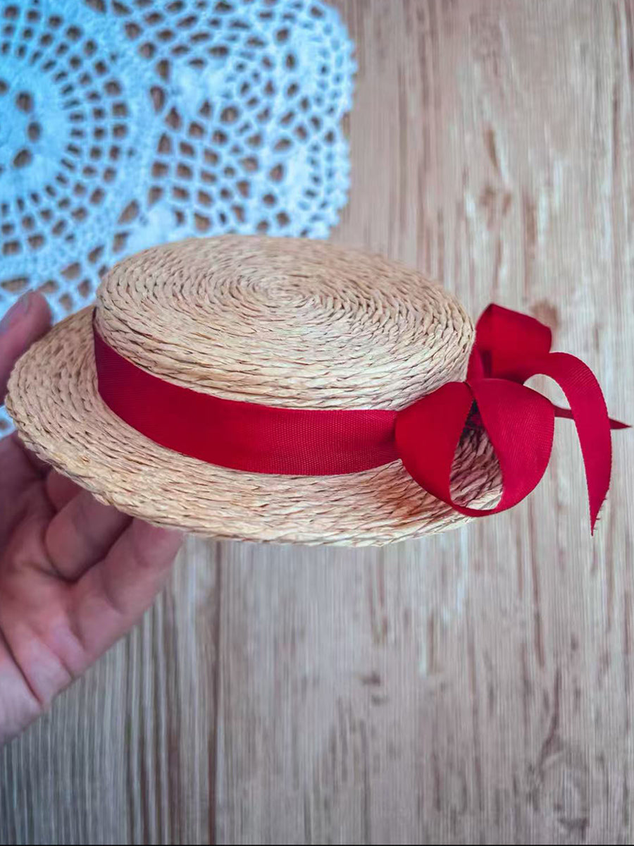 Handmade Blythe/BJD  Hat, Bow Flat Hat