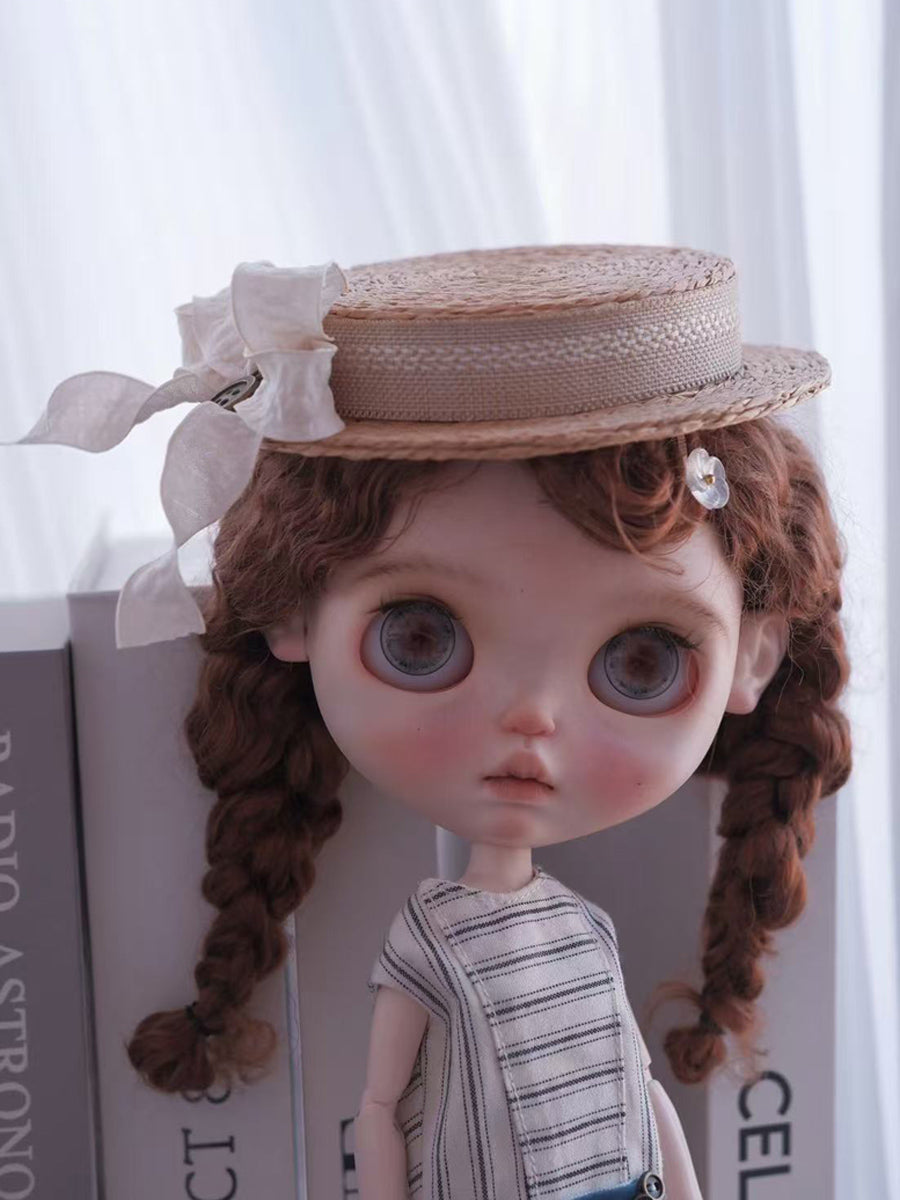 Handmade Blythe/BJD  Hat, Bow Flat Hat