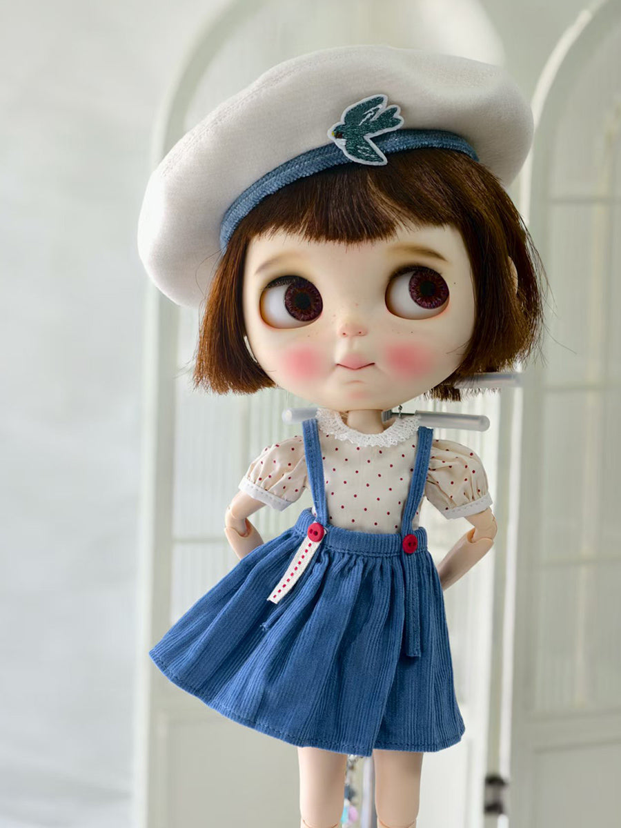 Handmade Outfit for Blythe/Obitsu/Pullip, Blue Dress Set