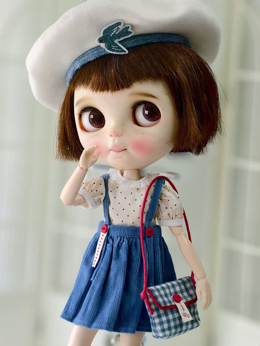 Handmade Outfit for Blythe/Obitsu/Pullip, Blue Dress Set