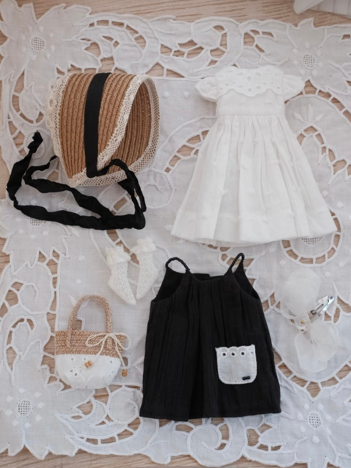Cottage Black Blythe 1/6 BJD Set - Handmade Doll Clothes - ToastDoll