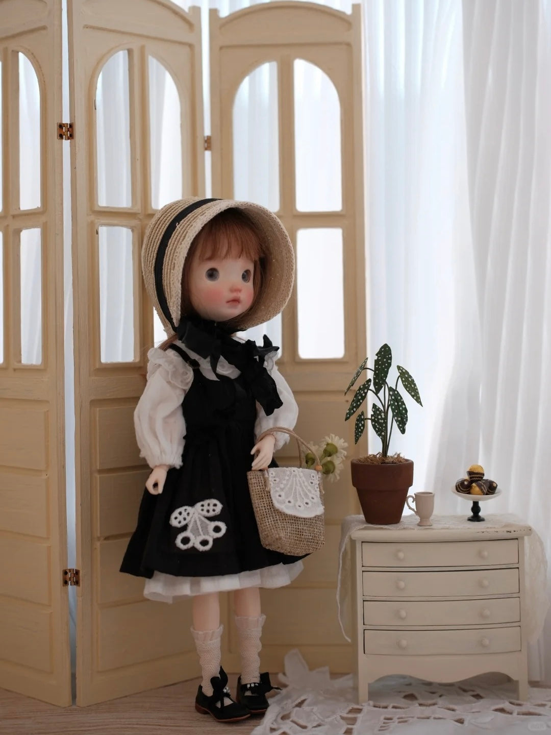 Cottage Black Blythe 1/6 BJD Set - Handmade Doll Clothes - ToastDoll