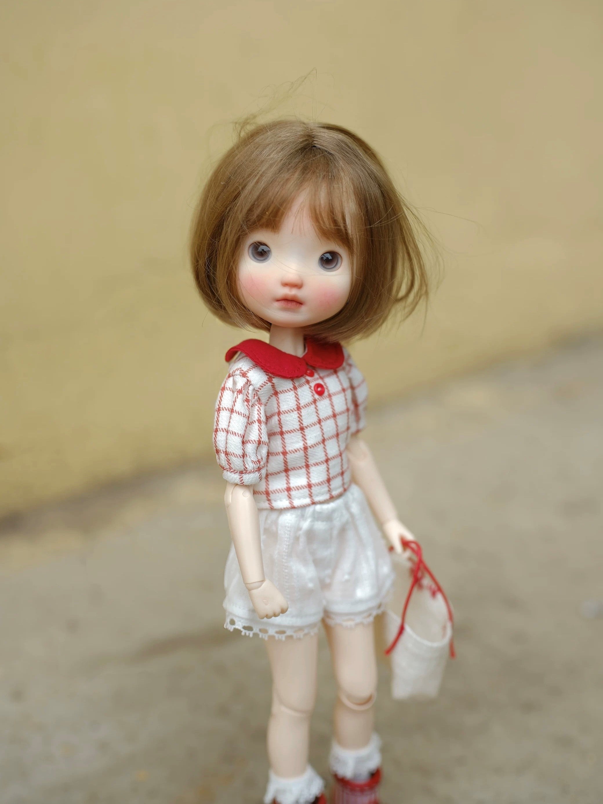 Red White Bunny Blythe 1/6 BJD Set - Handmade Doll Clothes - ToastDoll