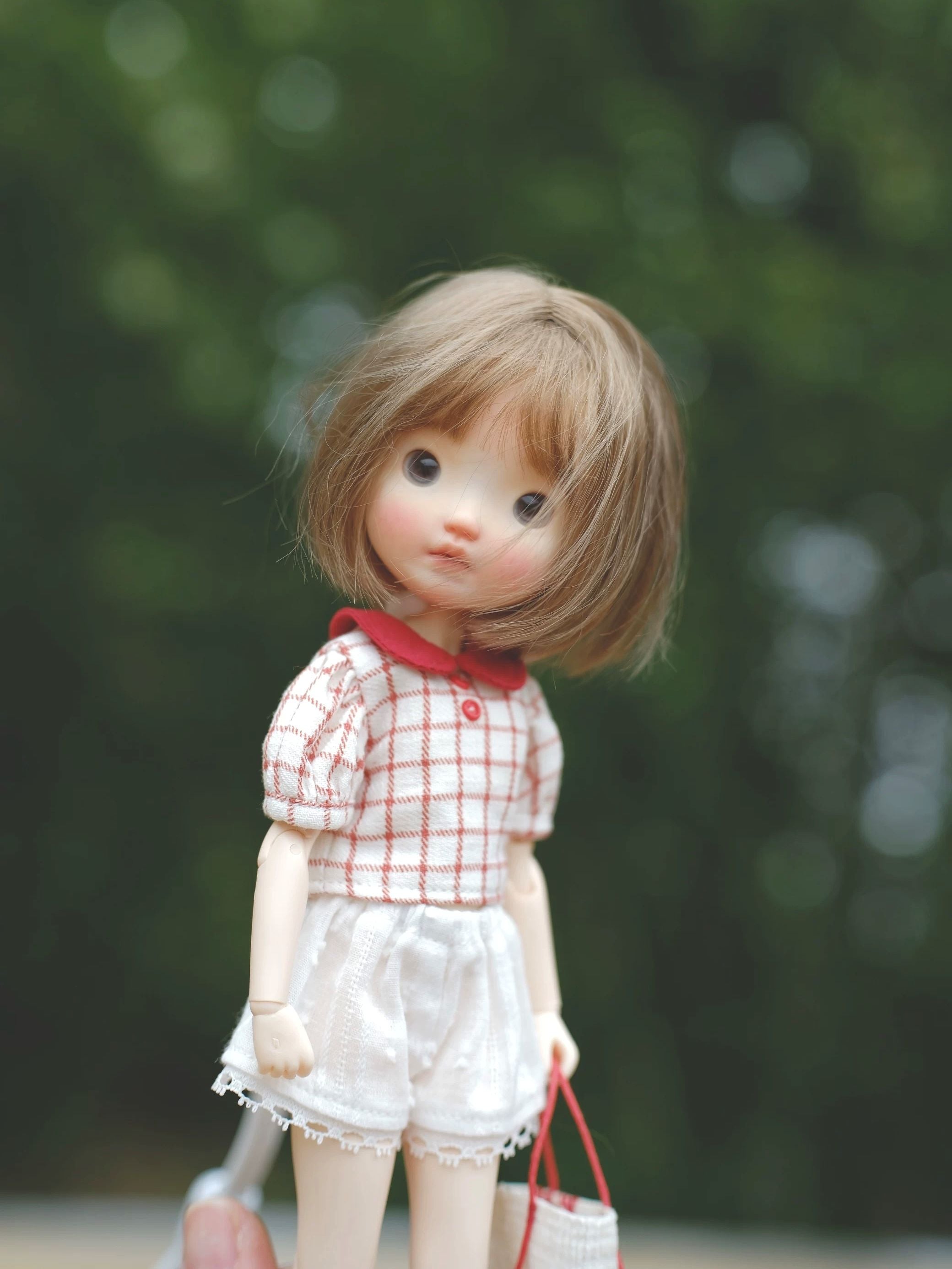 Red White Bunny Blythe 1/6 BJD Set - Handmade Doll Clothes - ToastDoll