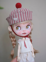 Red Minimalist Sailor Blythe Outfit Set | ToastDoll