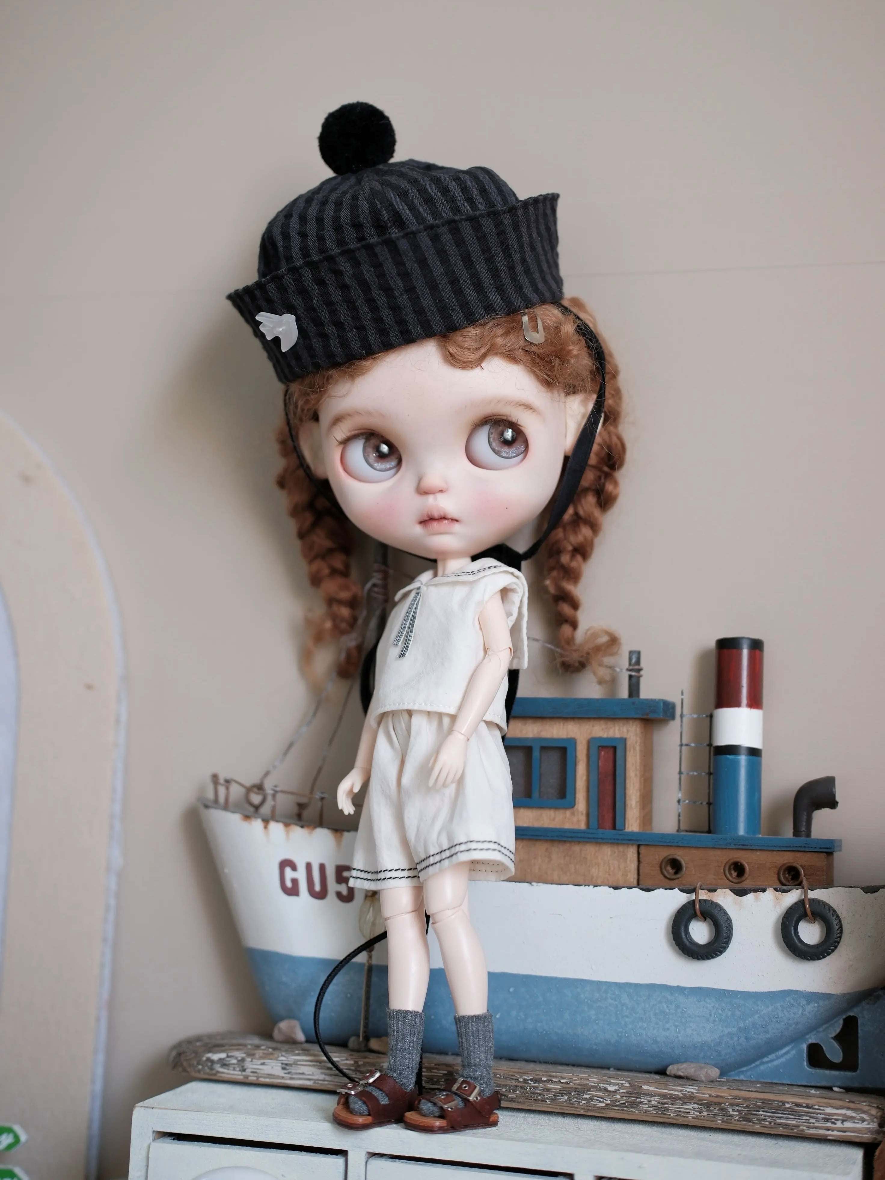 Black Minimalist Sailor Blythe Outfit Set | ToastDoll