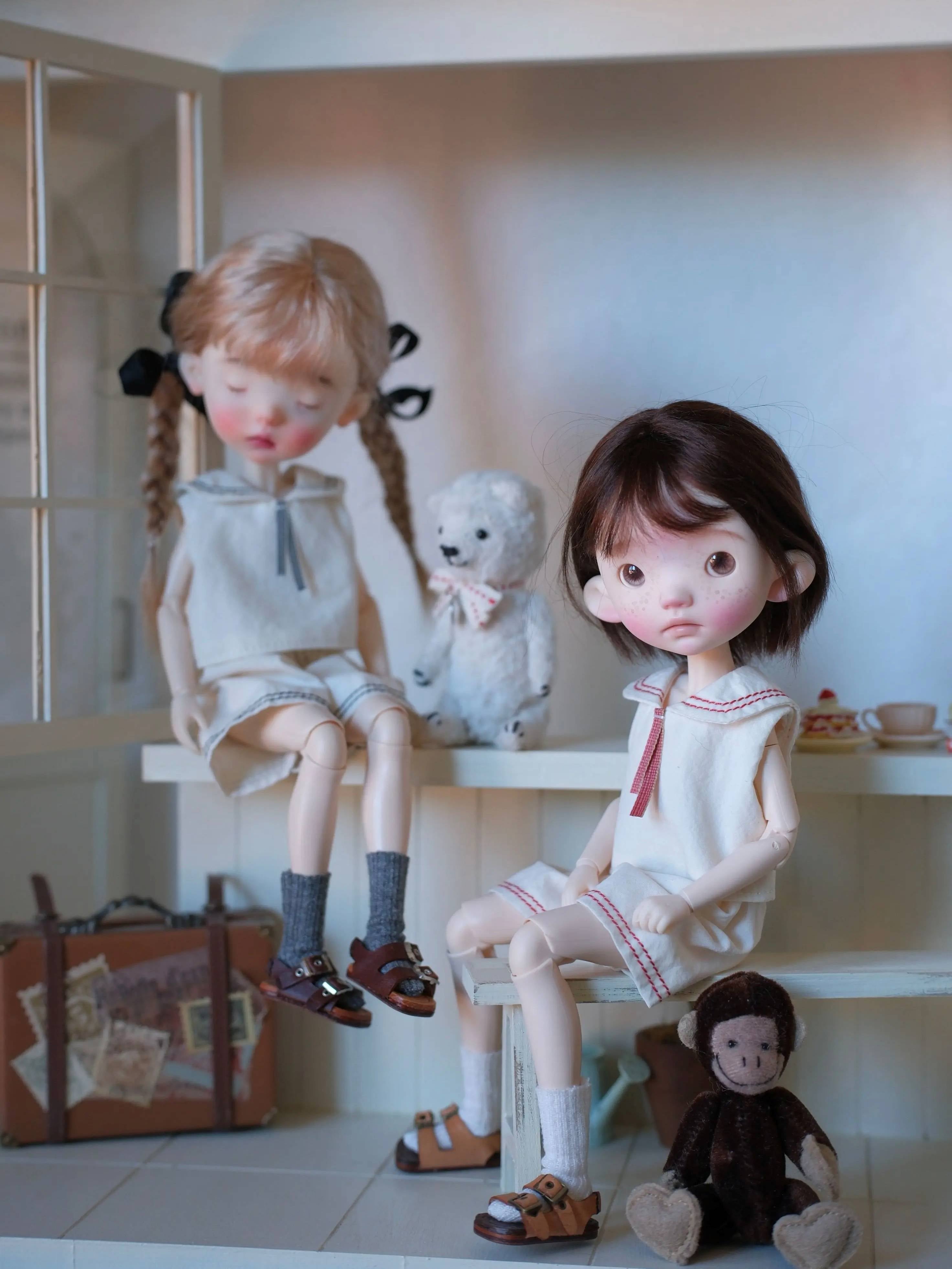 Minimalist Sailor Blythe Outfit - Handmade Doll Clothes - ToastDoll