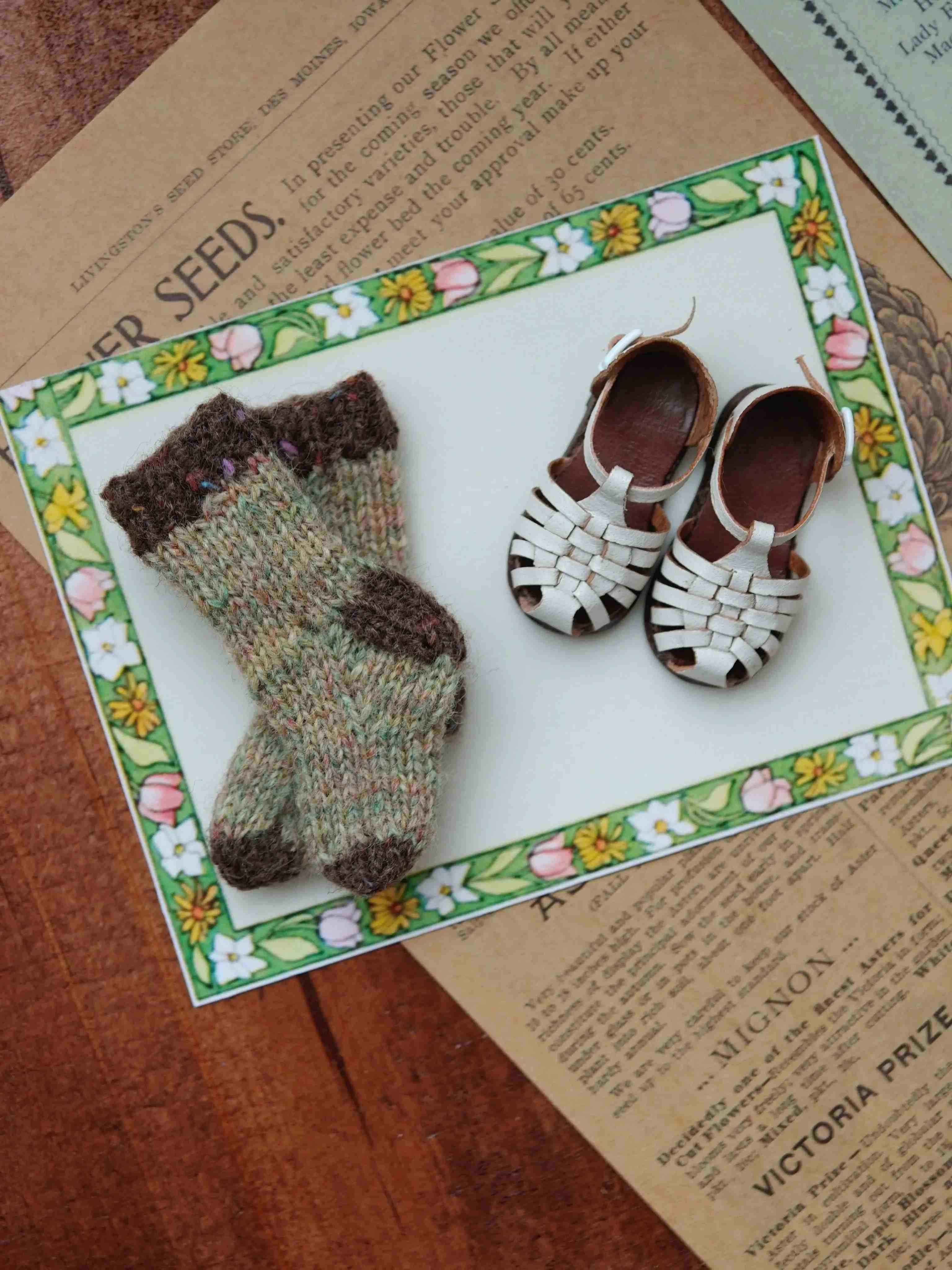Vintage Roman Blythe Sandals - Handmade Doll Shoes - ToastDoll