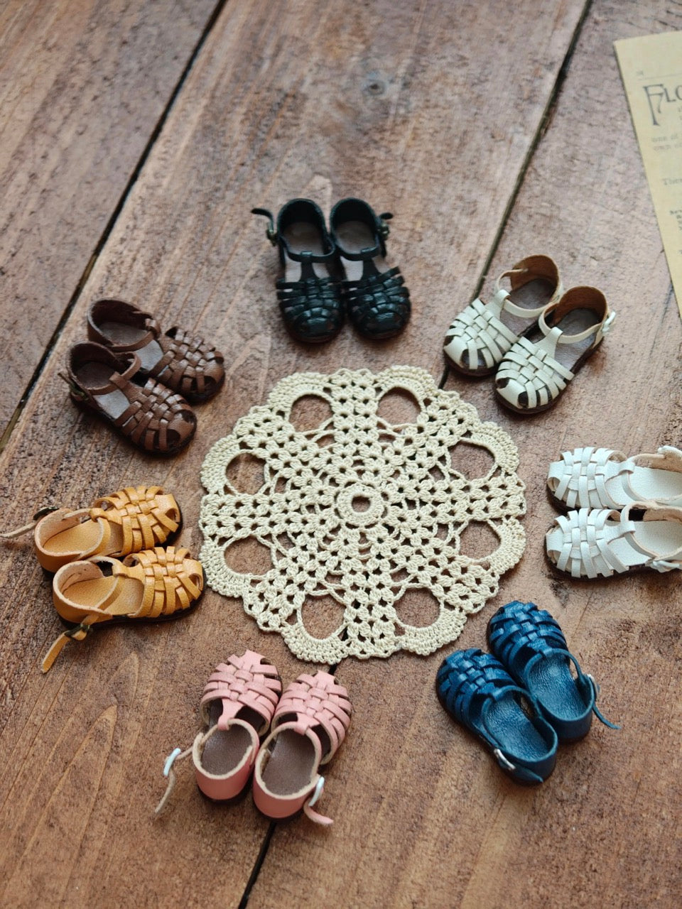 Vintage Roman Blythe Sandals - Handmade Doll Shoes - ToastDoll