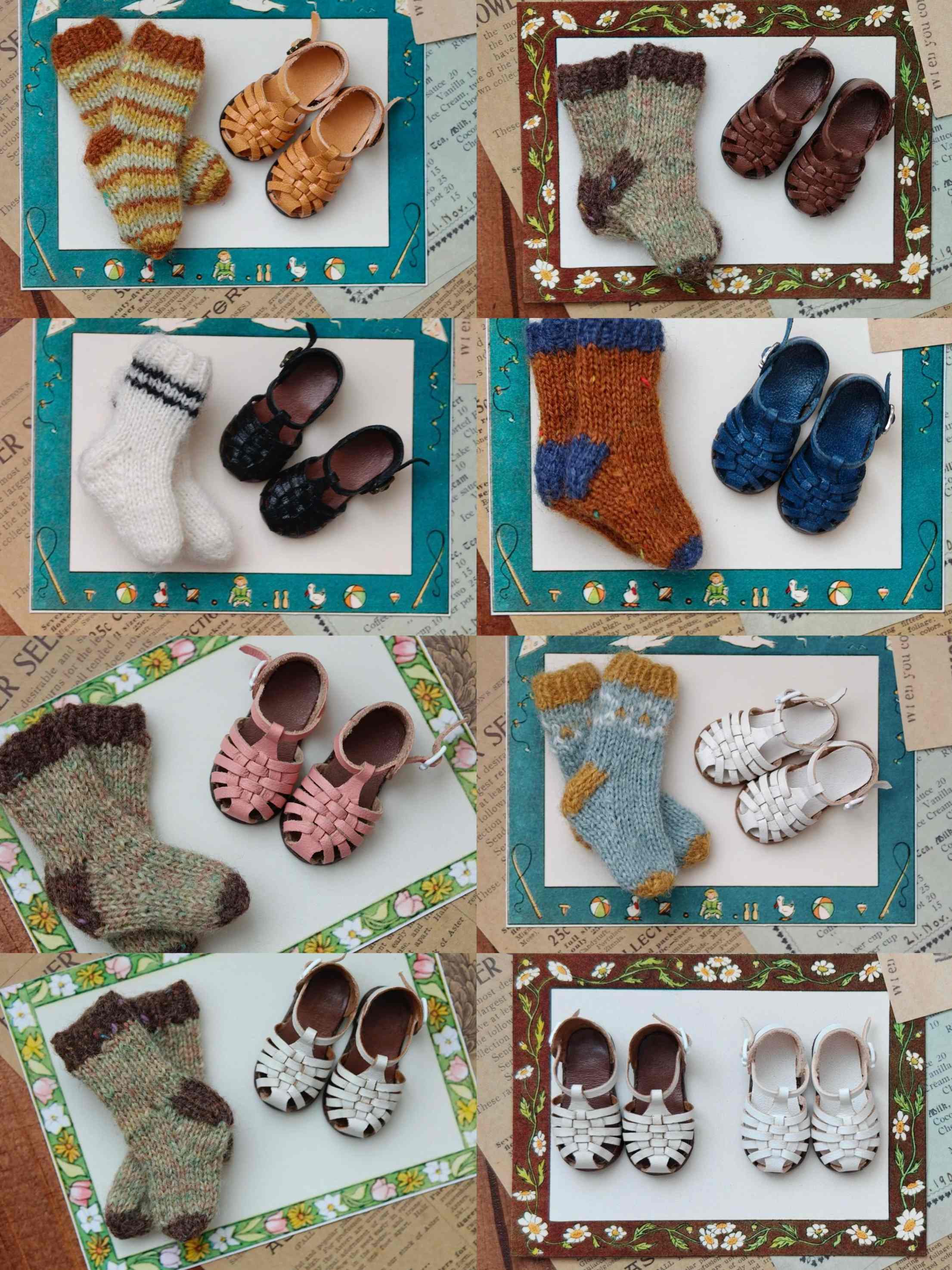 Vintage Roman Blythe Sandals - Handmade Doll Shoes - ToastDoll